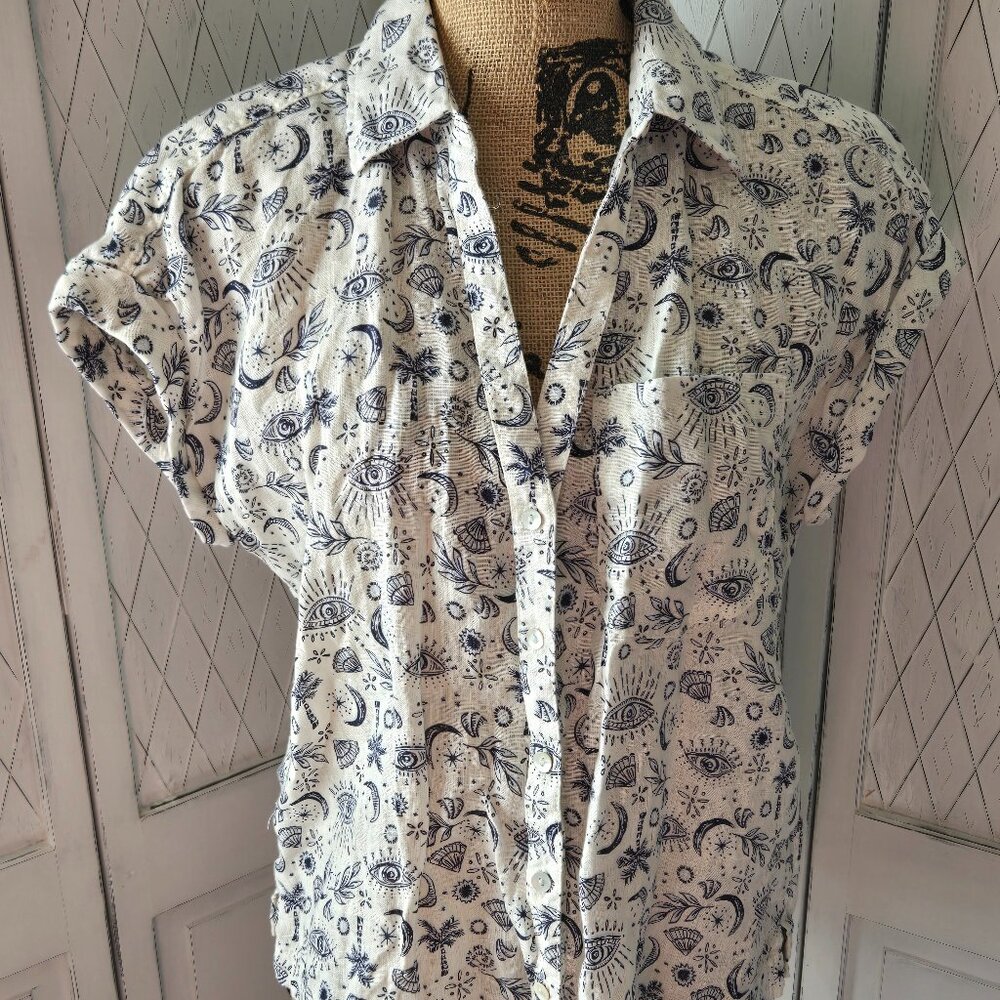 Haute Hippie 100% Linen Button Down